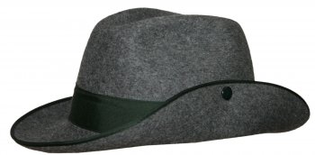 Preview: 10272113-812- Forsthut - Schützenhut mit Druckknopf - grau oder mittelgrau meliert